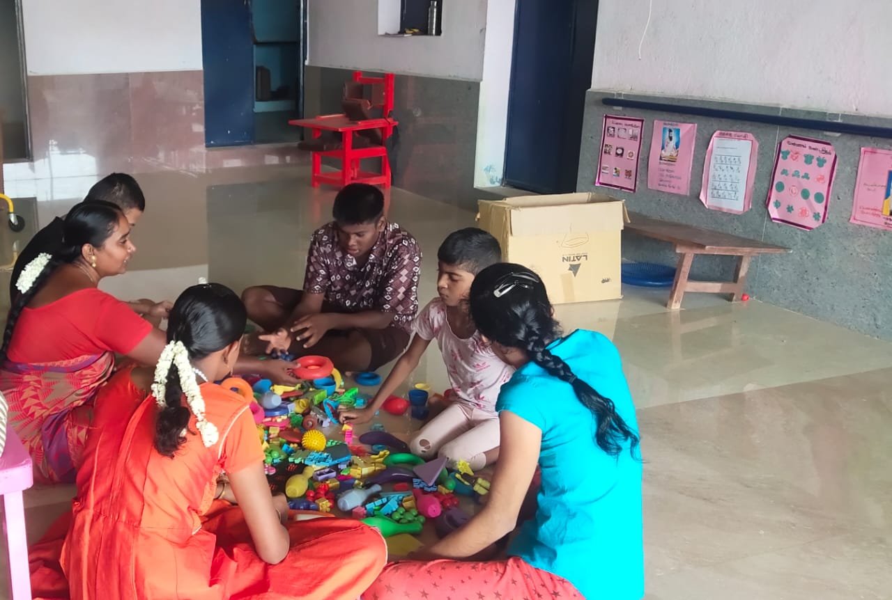 Children in a play therapy session at Arise and Shine